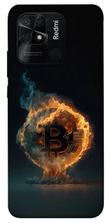 Чохол на Xiaomi Redmi 10C Fire Bitcoin фото 1 з 1