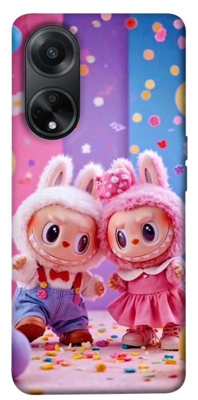Чохол на Oppo A58 4G Labubu twins ver.3 фото 1 з 1