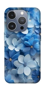 Чехол на Apple iPhone 16 Pro Синие цветы фото 1 из 1