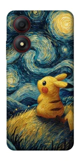 Чехол на ZTE Blade A34 4G Pikachu and Van Gogh фото 1 из 1