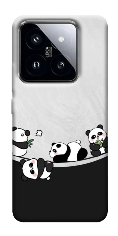 Чохол на Xiaomi 14 Pro Four pandas фото 1 з 1
