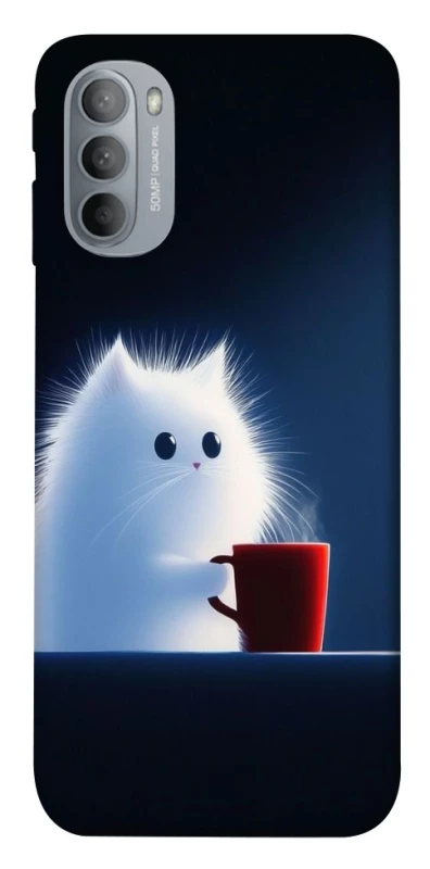 Чохол на Motorola Moto G31 Чохол кіт з кавою фото 1 з 1