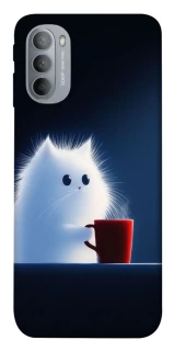 Чехол на Motorola Moto G31 Чехол кот с кофе фото 1 из 1