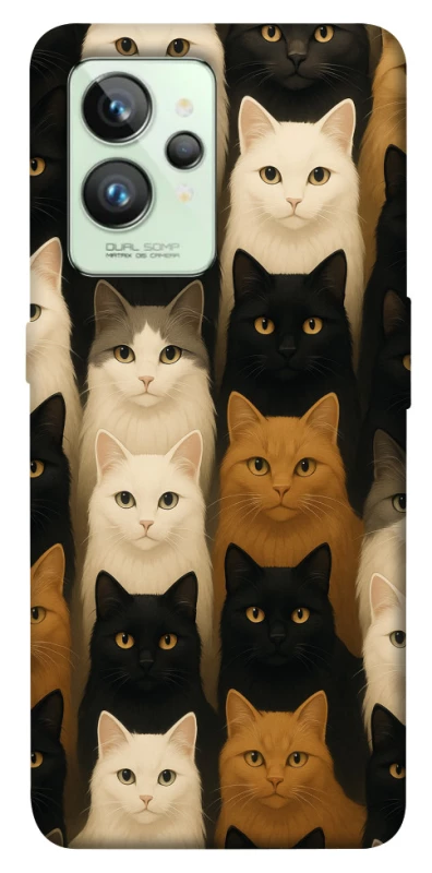 Чохол на Realme GT2 Colorful Cat Collage фото 1 з 1