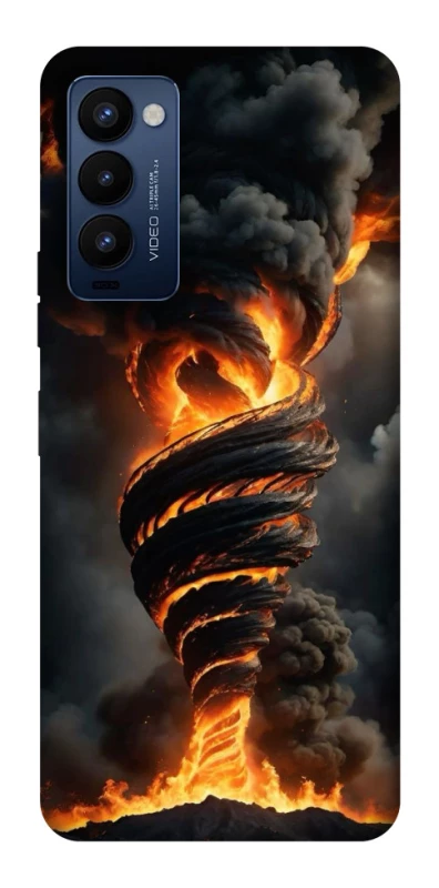 Чехол на TECNO Camon 18 Pro Огненный торнадо фото 1 из 1