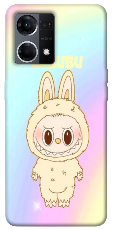 Чохол на Oppo Reno 7 4G Fluffy Rainbow Labubu фото 1 з 1