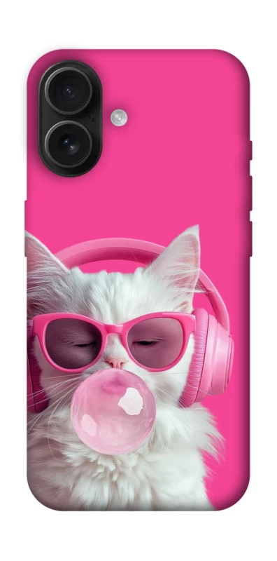 Чехол на Apple iPhone 16 Pink kitty фото 1 из 1