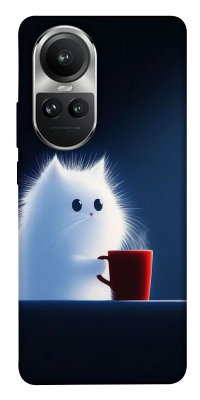 Чохол на Oppo Reno 10 Чохол кіт з кавою фото 1 з 1