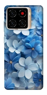 Чехол на ZTE Blade A56 Синие цветы фото 1 из 1