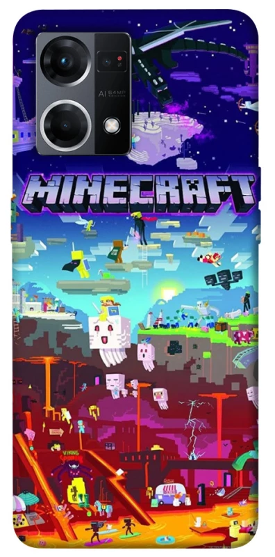 Чохол на Oppo Reno 7 4G Minecraft world фото 1 з 1