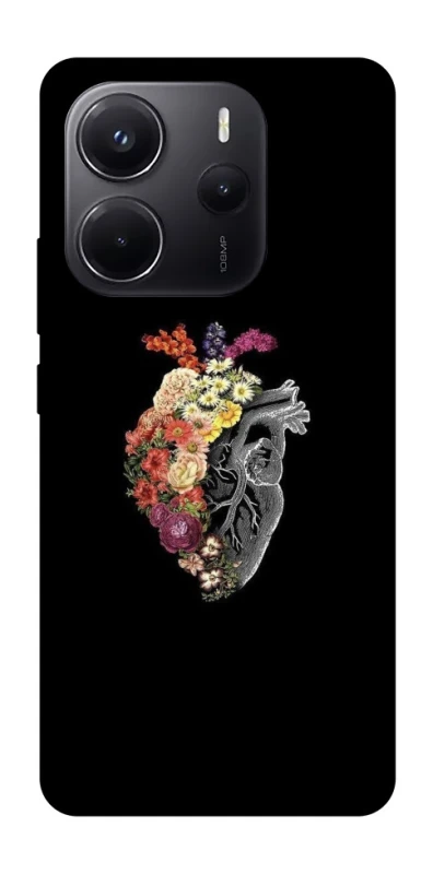 Чохол на Xiaomi Redmi Note 14 5G Heart with flowers фото 1 з 1