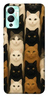 Чохол на Infinix Hot 12 Play Colorful Cat Collage фото 1 Чохол на Infinix Hot 12 Play Colorful Cat Collage фото 1 з 1