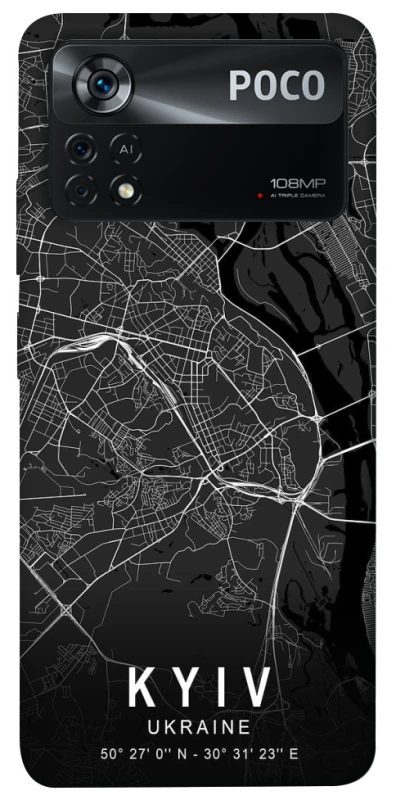 Чохол на Xiaomi Poco X4 Pro 5G Kyiv map фото 1 з 1