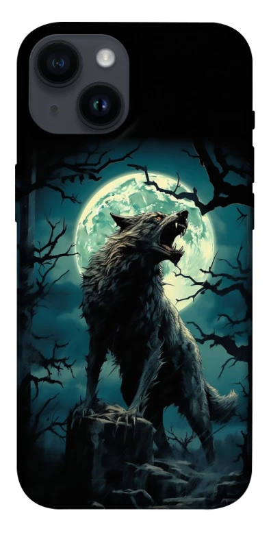 Чохол на Apple iPhone 14 (6.1") Вовк під місяцем фото 1 з 1