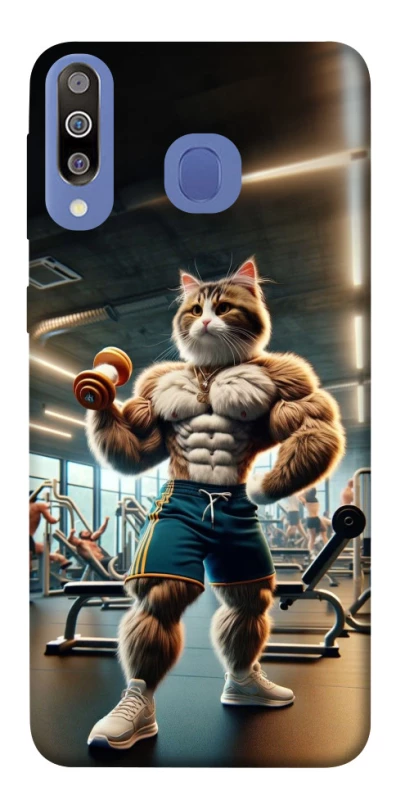 Чехол на Samsung Galaxy M30 Качок кот фото 1 из 1