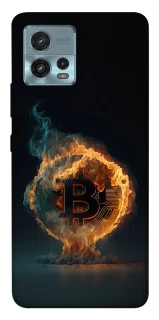 Чохол на Motorola Moto G72 Fire Bitcoin фото 1 з 1