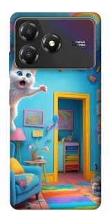 Чехол на ZTE Blade A36 crazy cat фото 1 из 1