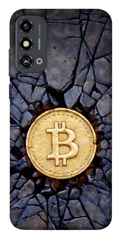 Чохол на ZTE Blade A53 Bitcoin cracks фото 1 з 1