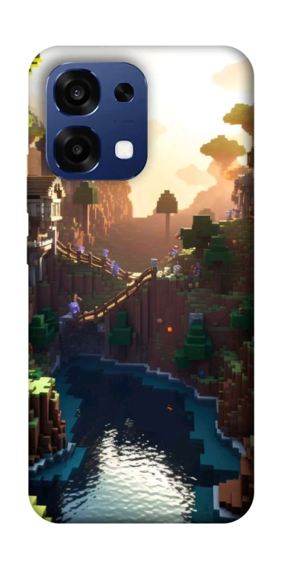Чехол на Oppo A6 Pro 4G/5G Minecraft sunset фото 2 из 2