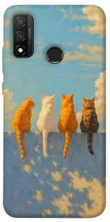 Чехол на Huawei P Smart (2020) cats on wall фото 1 из 1