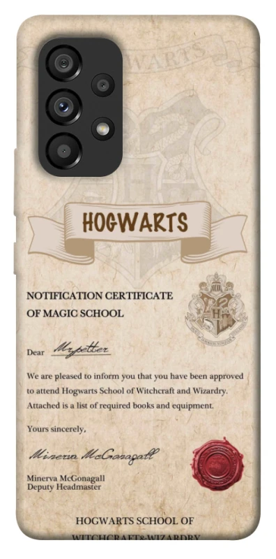 Чехол на Samsung Galaxy A53 5G The Hogwarts acceptance letter фото 1 из 1