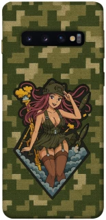 Чехол на Samsung Galaxy S10 Military Waifu фото 1 из 1