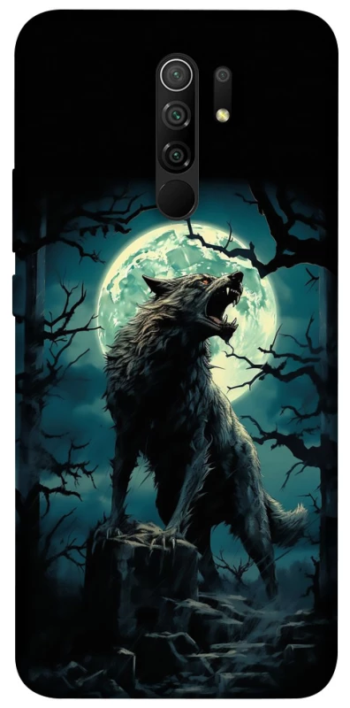 Чехол на Xiaomi Redmi 9 Волк под луной фото 1 из 1