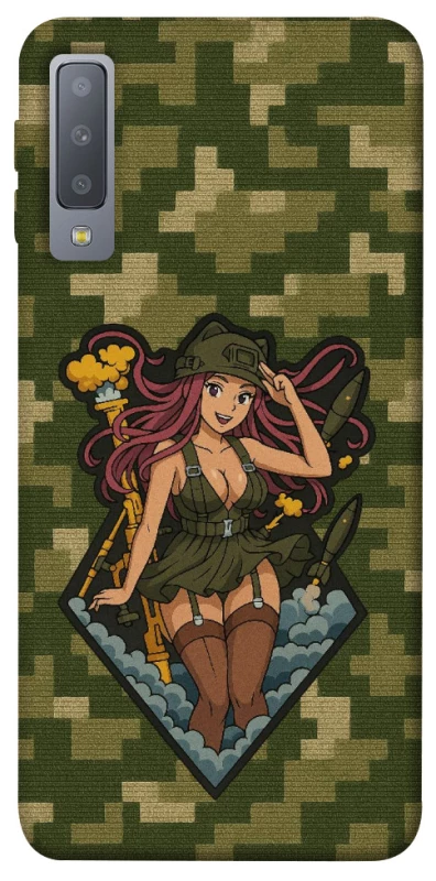 Чохол на Samsung A750 Galaxy A7 (2018) Military Waifu фото 1 з 1