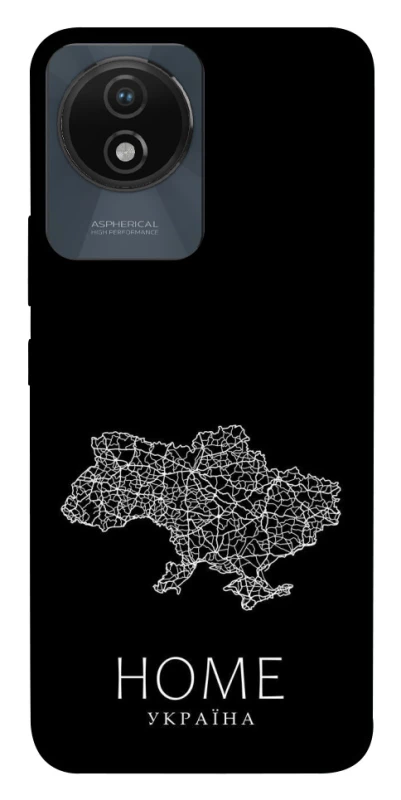 Чохол на Vivo Y02 Ukraine black map фото 1 з 1