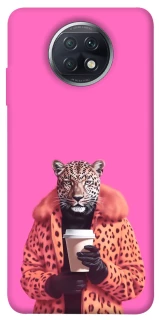 Чехол на Xiaomi Redmi Note 9 5G / Note 9T Леопард с кофе фото 1 из 1