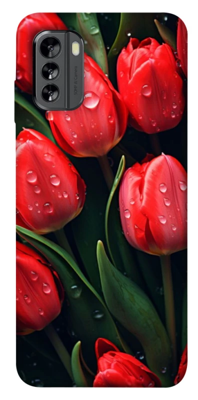 Чехол на Nokia G60 Красные тюльпаны фото 1 из 1