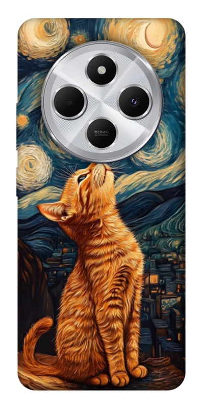 Чохол на Xiaomi Redmi 14C / Poco C75 van gogh cat фото 1 з 1
