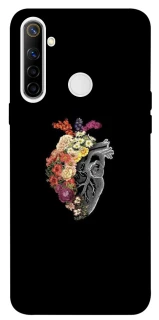 Чехол на Realme 6i Heart with flowers фото 1 из 1