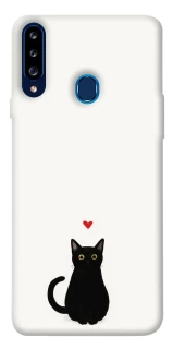 Чохол на Samsung Galaxy A20s cat in love фото 1 Чохол на Samsung Galaxy A20s cat in love фото 1 з 1