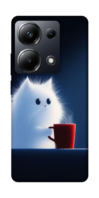 Чохол на Xiaomi Poco M6 Pro 4G Чохол кіт з кавою фото 1 з 1