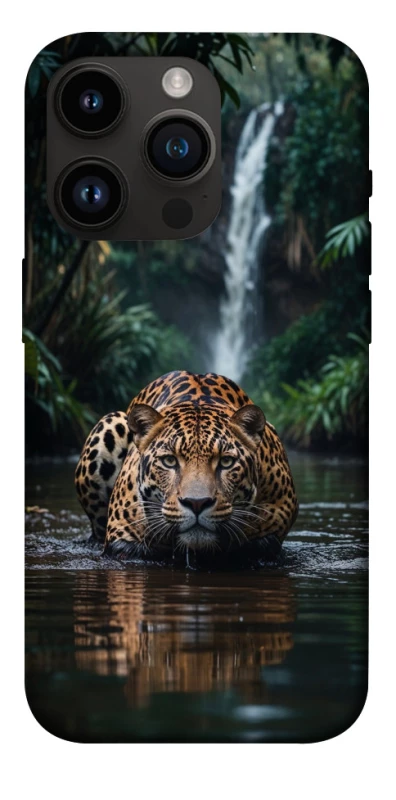 Чехол на Apple iPhone 14 Pro (6.1") Leopard in water фото 1 из 1
