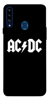 Чохол на Samsung Galaxy A20s AC/DC logo фото 1 Чохол на Samsung Galaxy A20s AC/DC logo фото 1 з 1