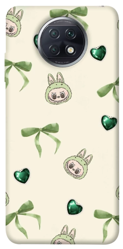 Чохол на Xiaomi Redmi Note 9 5G / Note 9T Labubu Green Heart фото 1 з 1