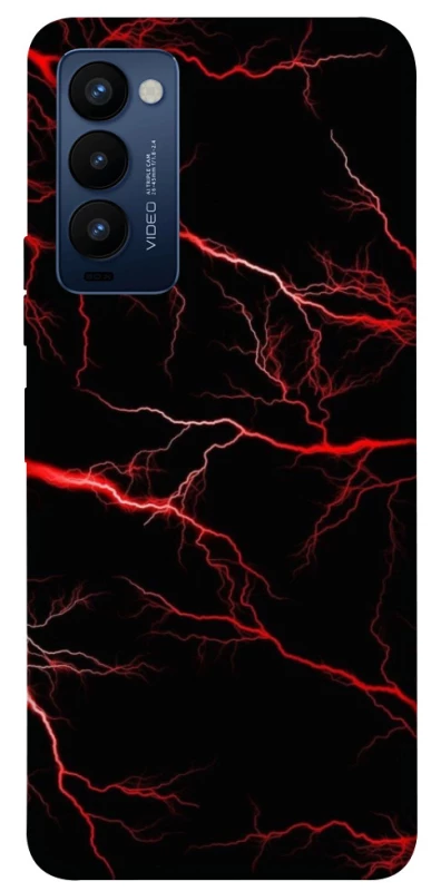 Чехол на TECNO Camon 18 Красная молния фото 1 из 1