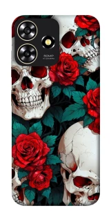Чехол на ZTE Blade A73 4G skull and rose фото 1 из 1