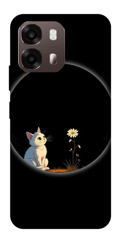 Чехол на Oppo A6 Cat and flower фото 1 из 2