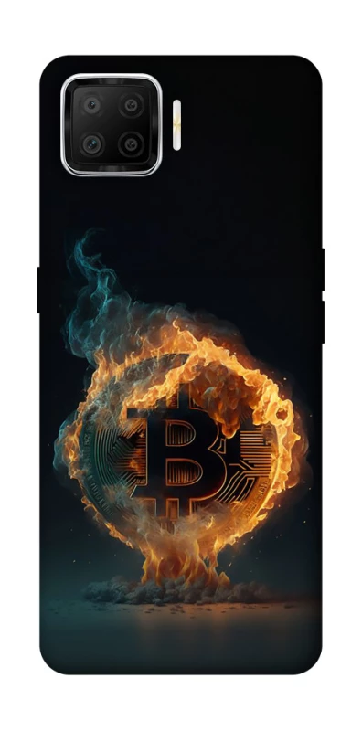 Чохол на Oppo A73 (2017) Fire Bitcoin фото 1 з 1