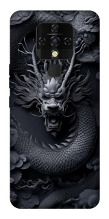 Чехол на TECNO Camon 16 SE black dragon фото 1 из 1