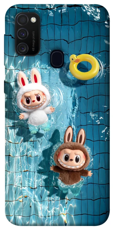 Чохол на Samsung Galaxy M21 Labubu in the pool фото 1 з 1