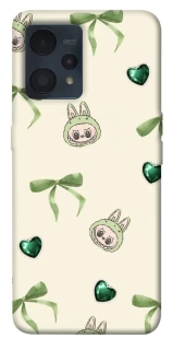 Чохол на Realme 9 4G / 9 Pro+ Labubu Green Heart фото 1 з 1