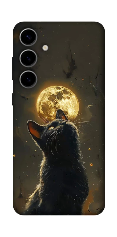 Чехол на Samsung Galaxy S25 Кот под луной v2 фото 1 из 1