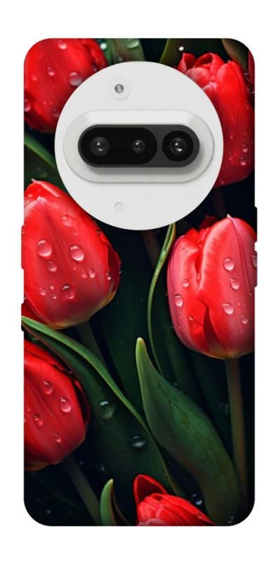 Чохол на Nothing Phone (3a) Червоні тюльпани фото 1 Чохол на Nothing Phone (3a) Червоні тюльпани фото 1 з 1