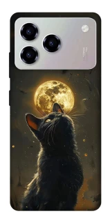 Чохол на ZTE Blade A76 Кіт під місяцем v2 фото 1 з 1