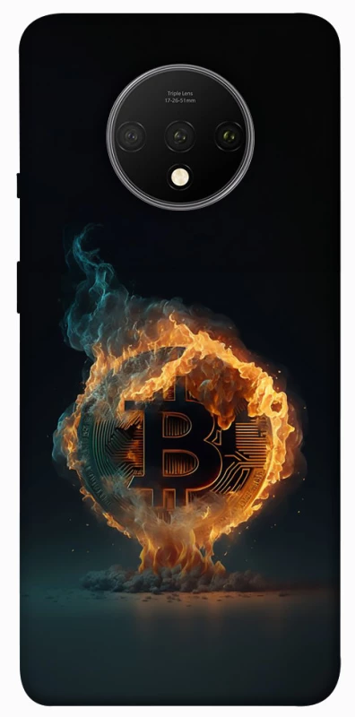 Чохол на OnePlus 7T Fire Bitcoin фото 1 з 1