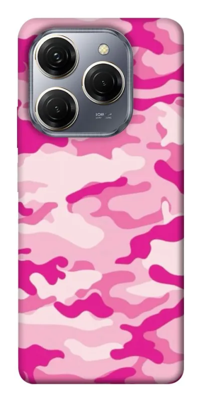 Чехол на TECNO Spark 20 Pro camouflage pink фото 1 из 1